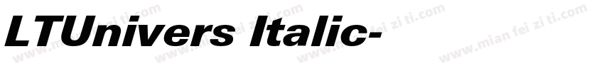 LTUnivers Italic字体转换